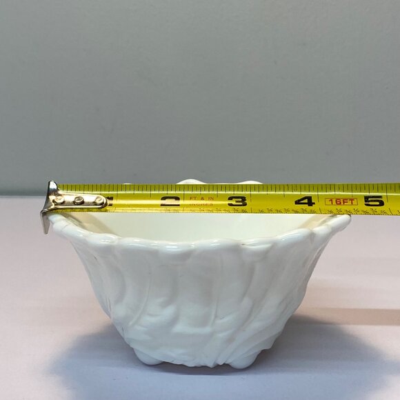 Vintage Wild Rose Milk Glass Indiana Glass Fruit Cocktail Bowl Collectible Home - Picture 5 of 8